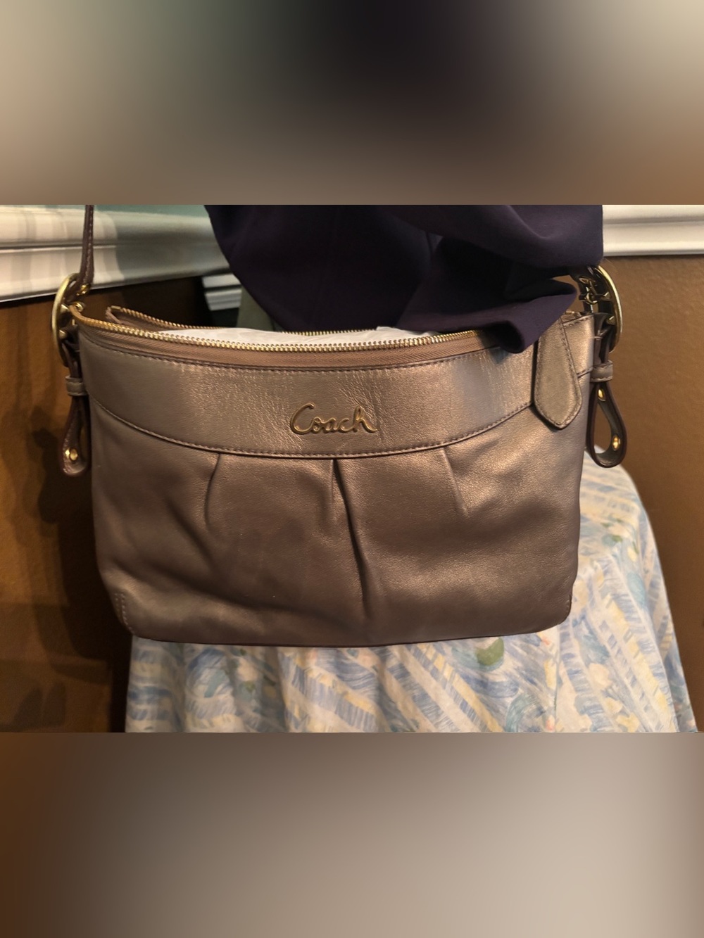 Vintage Coach Ashley Leather Duffel Handbag